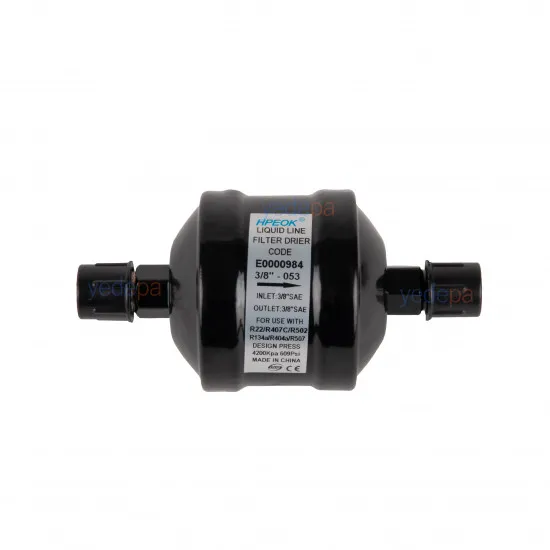 Hpeok PKEK-053 Likit Hattı Kurutucu Filtre Drayer | 3/8 inç SAE Rakorlu, Taş Tip | R134a, R22, R407C, R404A, R507, R502 Uyumlu