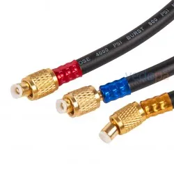 HVACR Gaz Servis Hortumu 5/16" LX-Hose R410A Siyah 120cm 3'lü Set - 800-4000 PSI Dayanıklı