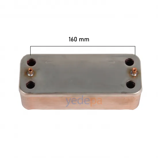 İdeal Logic - Airfel Kombi için Plakalı Eşanjör | 20 Plaka 160mm Vida Aralığı