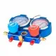 İki Valfli Manifold Gösterge Saati R22, R134a, R404A, R410A - Anti-Çarpışma Serisi - Çantalı, Hortumlu