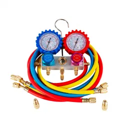 Techsun MFD305 Çantalı Manifold Seti (R22, R134a, R404a, R410a - 3x90 cm Hortumlu)