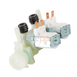 İkili Su Giriş Ventil Vana 180° Geçmeli - İndesit, Ariston, Hotpoint Uyumlu