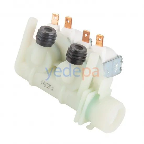 İkili Su Giriş Ventil Vana 180° Geçmeli - İndesit, Ariston, Hotpoint Uyumlu