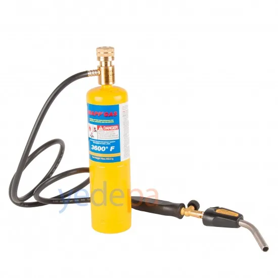 JH-3SV İki Ayarlı Propan Hamlaç - Propan ve MAPP Gaz Torç Hamlaç Elcek (Şaloma) ve MAPP Gaz Dolu Kartuşu