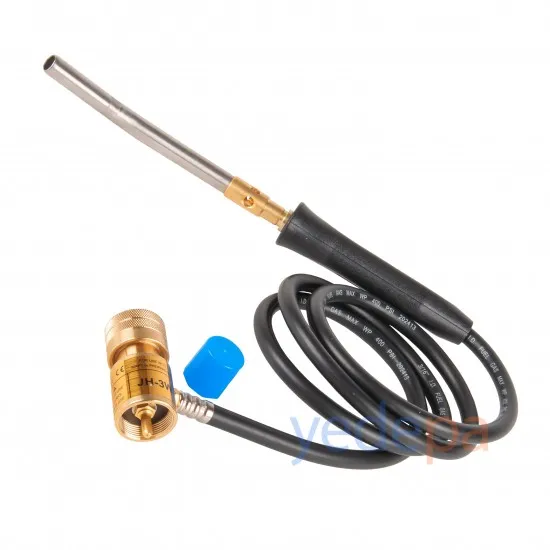 JH-3W Uzun Namlulu El Tipi Propan - MAPP Gaz Torç Hamlaç Elcek (Şaloma) ve MAPP Gaz Dolu Kartuşu