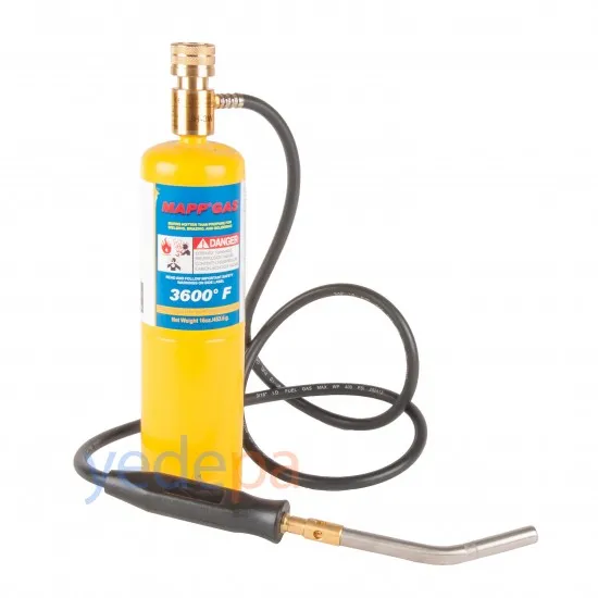 JH-3W Uzun Namlulu El Tipi Propan - MAPP Gaz Torç Hamlaç Elcek (Şaloma) ve MAPP Gaz Dolu Kartuşu