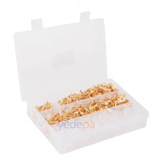 Kablo Soketi Seti - 600 Adet 6.3mm, 100 Adet 4.8mm Küçük Kılıf, Elektrik ve Elektronik Bağlantılar İçin Güçlü ve Dayanıklı Çözüm