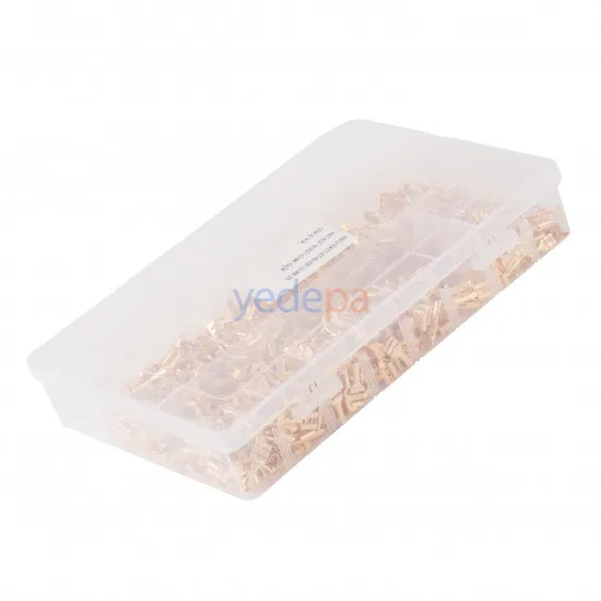 Kablo Soketi Seti - 600 Adet 6.3mm, 100 Adet 4.8mm Küçük Kılıf, Elektrik ve Elektronik Bağlantılar İçin Güçlü ve Dayanıklı Çözüm