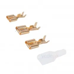 Kablo Soketi Seti - 600 Adet 6.3mm, 100 Adet 4.8mm Küçük Kılıf, Elektrik ve Elektronik Bağlantılar İçin Güçlü ve Dayanıklı Çözüm