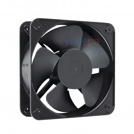 Kare Fan Motoru (200×200×60 mm – 75W – AC 220–240V – 0.31A – Bilyalı Rulmanlı) | Axial Fan