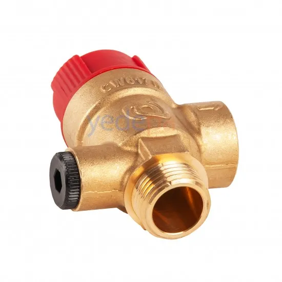 Kombi 3 Bar Emniyet Ventili (Novasfer – Manometre Bağlantılı 1/2 Erkek) | Buderus Delta – Ariston Microtec TX Uyumlu