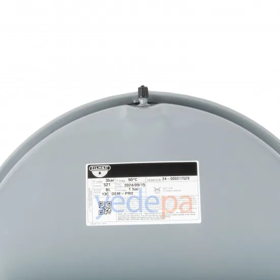 Kombi Genleşme Tankı 3/8 8 Lt - Ariston, Chaffoteaux, Bosch, Buderus, Ferroli, Hermann, Italtherm Uyumlu