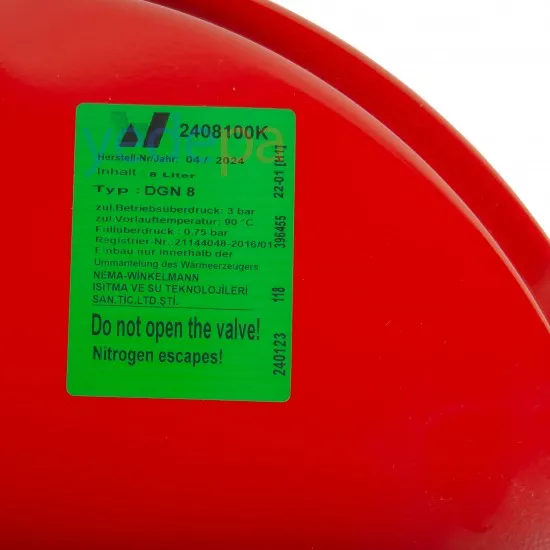 Kombi Genleşme Tankı Winkelmann DGN 8 - 8 Litre, 1/2"-3/8" Bağlantı Çapı, ECA Bosch Uyumlu