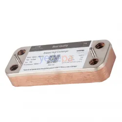 Kombi Plakalı Eşanjör - 190 mm, 12 Plaka, Vida Aralığı 148 mm - Tiberis, Protherm, Ariston Uyumlu