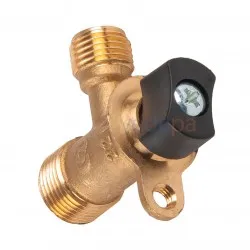 Kombi Su Doldurma Musluğu - Ferroli Blue Helix Uyumlu - 3/8 x 1/4 Vidalı, Siyah Başlıklı