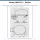 Konor GQR12TG Hermetik Kompresör – 1/3 HP, R134a, 1.265 W / 4.316 BTU/h