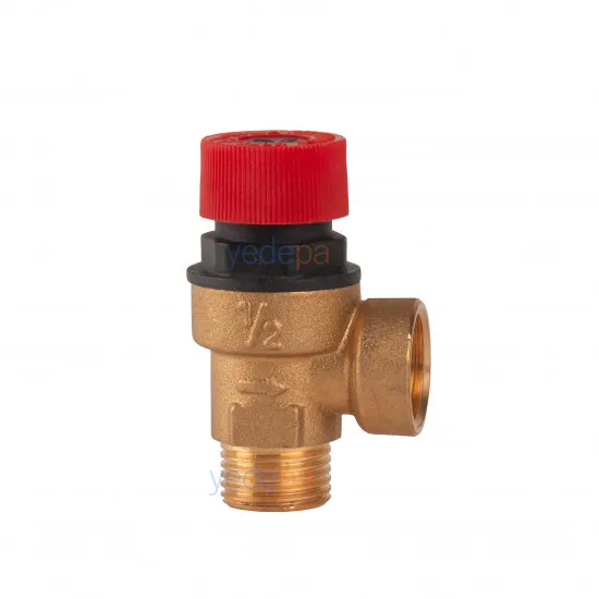 Kramer 3 Bar Safety Relief Valve 1/2 inch Male Thread, Brass – Compatible with Baxi 9950600, Protherm 0020027555, Ferroli 39800130, Sime 6040200, Immergas