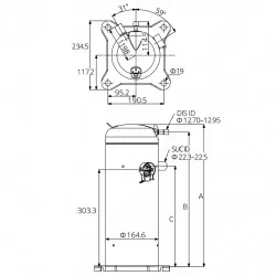 LG SB061YNA Scroll Kompresör (5 HP - R22)