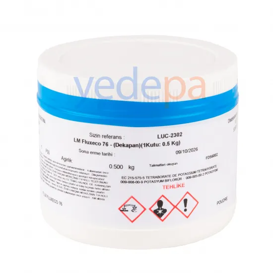 Lucas Milhaupt LM Fluxeco 76 Dekapan (Flux) - %34 Gümüş, Bakır-Pirinç Uyumlu, 0.5 Kg