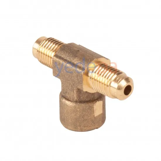 Manometre Tee - Dövme Pirinç 1/4" Rakorlu Bağlantı