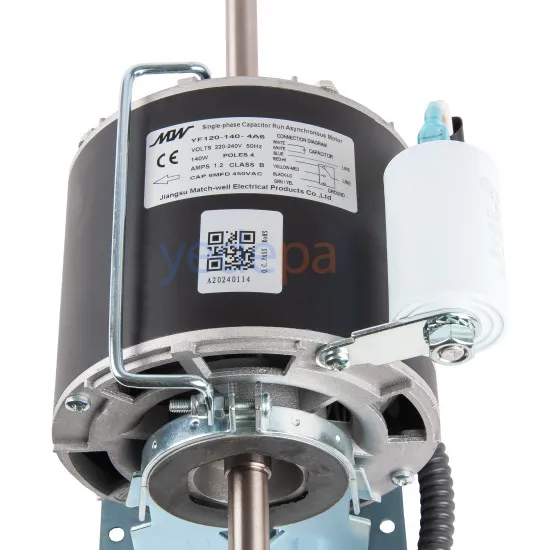 MATCHWELL Çift Milli Fancoil Motoru 140W 220V 50Hz 3 Devir YF120-140-4A6