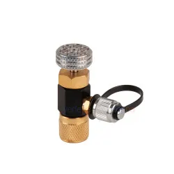 MCT-9 Sibop (Schrader Valf İğnesi) Sökme Aparatı – 1/4" Giriş (R22 · R134a · R404A) × 1/4" Yan Port