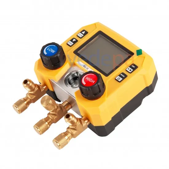 MG-10 Yüksek Hassasiyetli Dijital Manifold Saat Seti - 88 Soğutucu Gaz (R410A, R32, R134a, R22 vb.) Uyumlu, Vakum ve Kaçak Test Fonksiyonlu