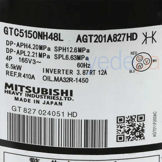 Mitsubishi İnverter Scroll Kompresör GTC5150NH48L - AGT201A827HD