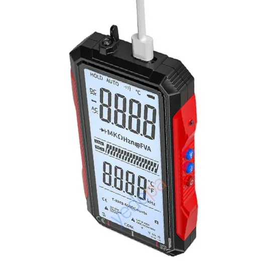 Neoteck USB Şarj Edilebilir Multimetre 6000 Sayım Dijital Voltmetre