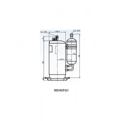 Panasonic 5KD240ZCA21 DC İnverter Rotary Kompresör – 2 HP / 24.000 BTU, R410A