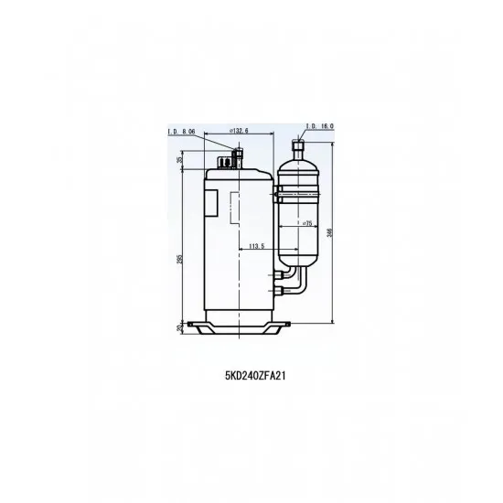 Panasonic 5KD240ZCA21 DC İnverter Rotary Kompresör – 2 HP / 24.000 BTU, R410A