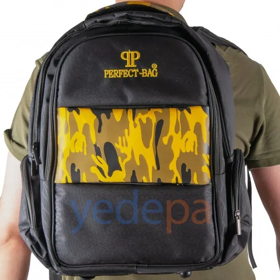 Perfect-Bag S001 Sırt Alet Çantası – Su Geçirmez PVC Kaplı, 17 Cepli, Laptop veya Tablet Bölmeli