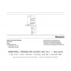 Resideo (Honeywell) AEL-222185 Otomatik Ekspansiyon Valfi – AEL 5,0 | 1-7 bar Sabit Basınç, 3/8