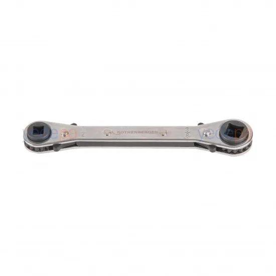 Rothenberger 1099931 Ratchet Wrench 1/4 - 3/16 - 3/8 - 5/16 inch – AC and Refrigeration Service Valve Wrench