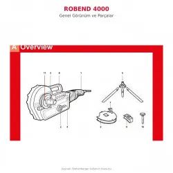 Rothenberger ROBEND 4000 Elektrikli Boru Bükme Makinesi Seti - 1/2" ile 1.3/8" (12-35 mm), 1010 W, 180°
