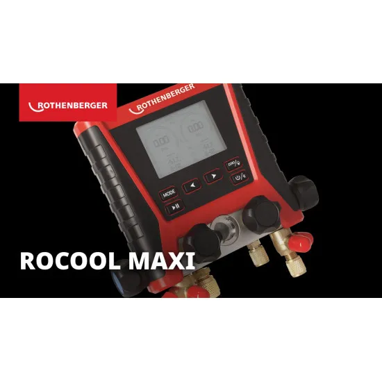 Rothenberger ROCOOL MAXI 4 Yollu Dijital Manifold Seti – Bluetooth, -1…55 bar, R32 Uyumlu (1000005503)