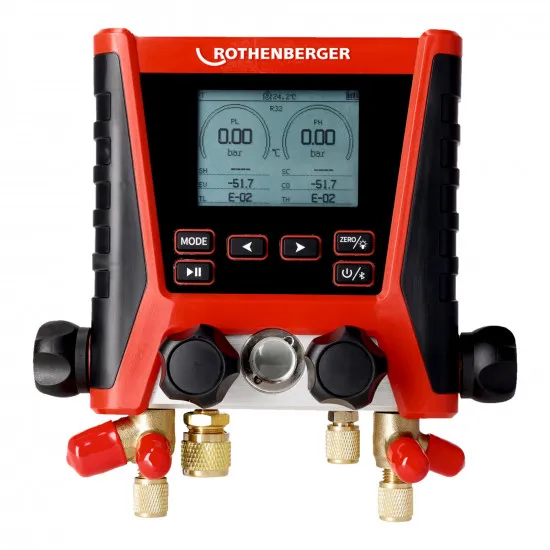 Rothenberger ROCOOL MAXI 4 Yollu Dijital Manifold Seti – Bluetooth, -1…55 bar, R32 Uyumlu (1000005503)
