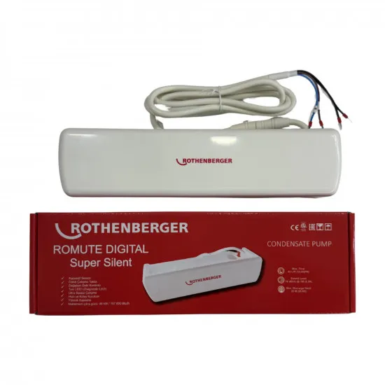 Rothenberger ROMUTE DIGITAL Super Silent Klima Drenaj Pompası – 40 L/h, 20 m Basma, 16 dB (1099966)