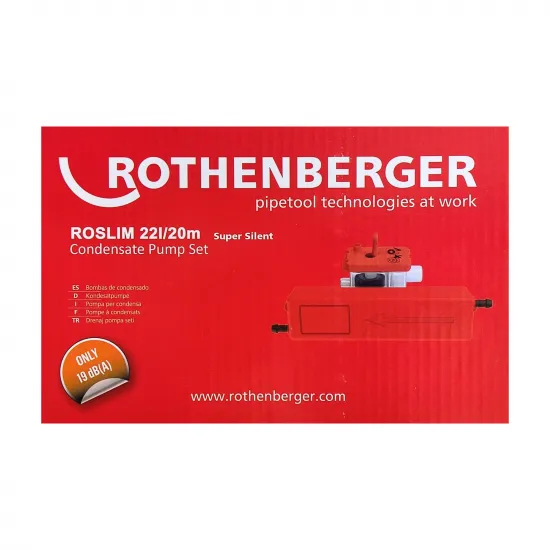 Rothenberger ROSLIM Super Silent Mini Klima Drenaj Pompası – 22 L/h, 20 m Basma, Hazneli (1099905)