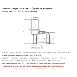 Sanhua DPF(TS1)1.8C-66 Elektronik Genleşme Vanası (EEV) – Kv 0,10 · 500 Adım · Ø6,35 mm Dirsekli Bağlantı