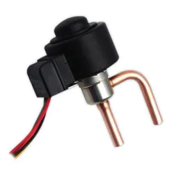 Sanhua DPF(TS1)2.4C-40 Elektronik Genleşme Vanası (EEV) – Kv 0,23 · 500 Adım · Ø6,35 mm Dirsekli Bağlantı
