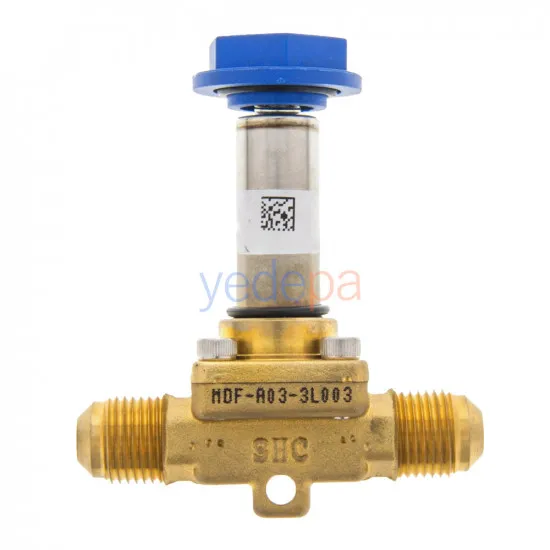Sanhua MDF-A03-3L003 Solenoid Vana – 3/8" Rakorlu, 0.23 m³/h (HFC/HFO Uyumlu)