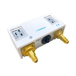 Sanhua PSV16AML-S51 Çift Basınç Prosestatı – LP −0,5~7 Bar Otomatik / HP 8~42 Bar MANUEL Reset, 7/16" Flare