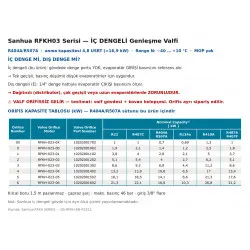 Sanhua RFKH03-4.8-09A Termostatik Genleşme Valfi – R404A/R507A, İç Dengeli, 1/2" Kaynaklı Çıkış, 4,8 USRT
