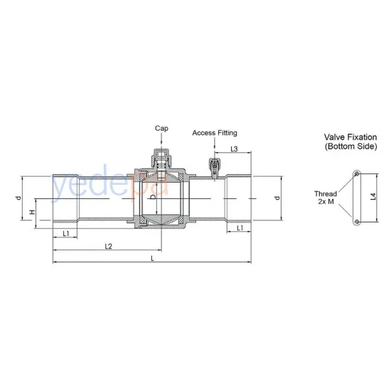 Sanhua SBV04-019 Küresel Vana 1/2" ODF, 10,2 m³/h Kv, 45 bar