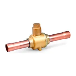 Sanhua SBV02-019T Küresel Vana Servis Portsuz – 1/4" ODF Lehim, Kv 1,9, 49 bar