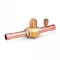 Sanhua SBV04-319T Küresel Vana Servis Portlu – 1/2" ODF Lehim, Kv 7,3, 49 bar