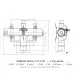 Sanhua SHF(L)-175-1317 4 Yollu Çevirme (Reversing) Vanası | ~190 kW R410A | 1 5/8" + 2 1/8" ODF | Bobin Ayrı