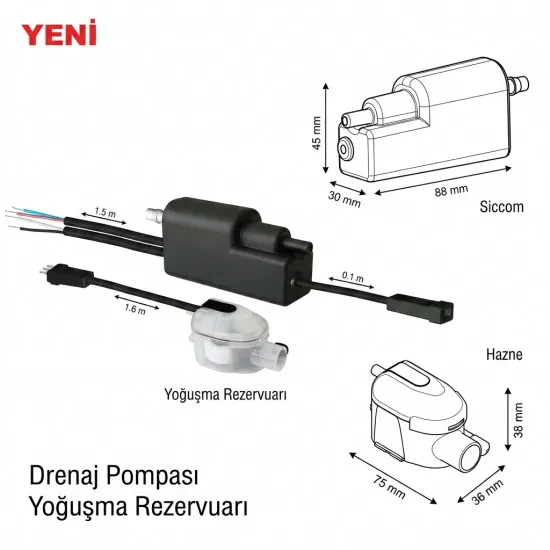 Siccom Mini Flowatch 1 EVO Klima Drenaj Pompası (10kW/36000BTU)
