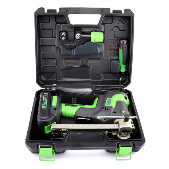 ST-E809AM-L Akülü Havşa Açma Makinesi – İnç & Metrik 2’si 1 Arada, 45° Konik, Profesyonel Boru Havşa Seti